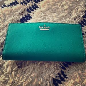 Green Kate Spade Leather Wallet
